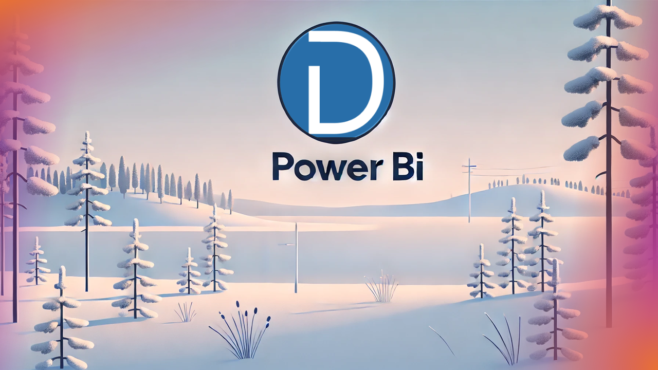 Power BI and Datosima with finnish landscape and snow